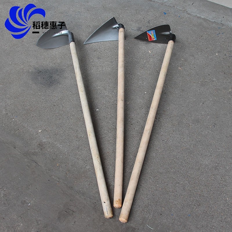 Triangle hoe steel forged triangle Rake mine construction site rake Stone iron tip rake Triangle flat rake