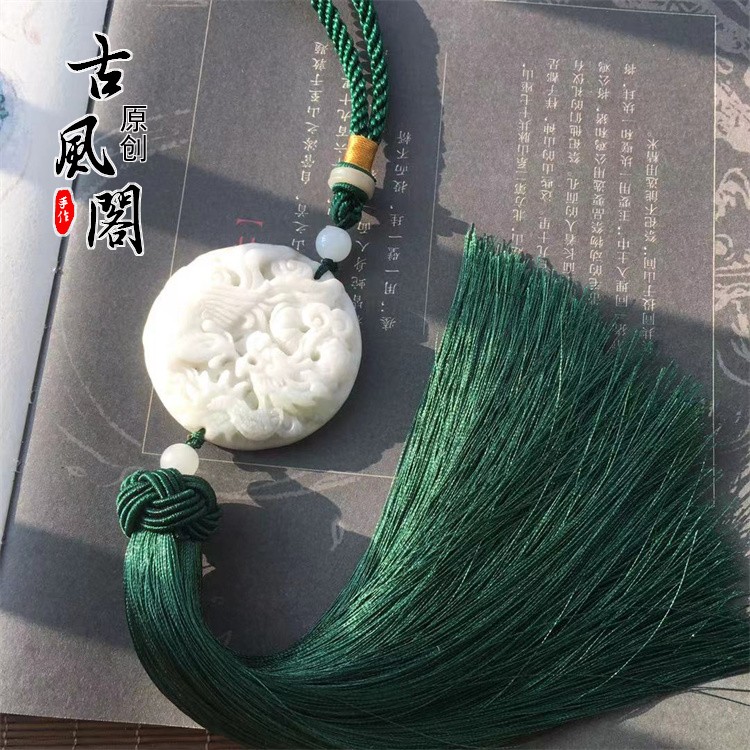 Antique Han clothing accessories blue field Yulong Fengxiang Yu Pei Antique Xiu Xiu Wei Antique Low Fall Pending Hangjie