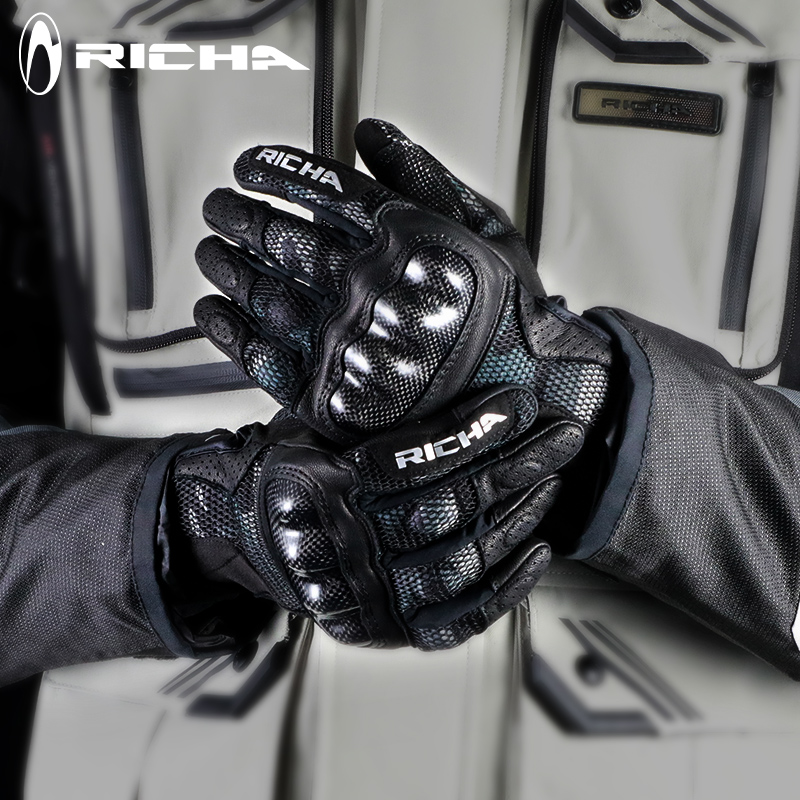 RICHA motorcycle gloves summer men and women carbon fiber touch screen riding fall-proof breathable four seasons motorcycle rider
