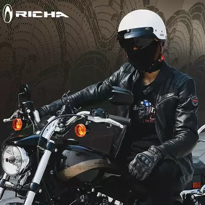 Rhia locomotive riding suit top layer calfskin leather leather jacket built-in protective gear warm inner liner three-season leather jacket