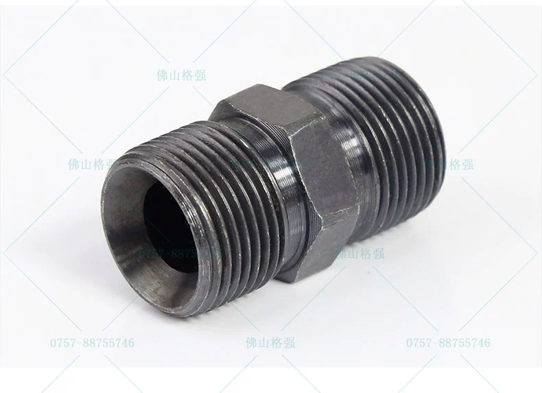 đầu nối nhanh ống thủy lực Khớp chuyển tiếp ống dầu thủy lực M14 16 18 20 22 * ​​1,5 ren hệ mét Dây thép carbon loại C trực tiếp khớp nối nhanh thủy lực inox khớp nối nhanh thủy lực inox