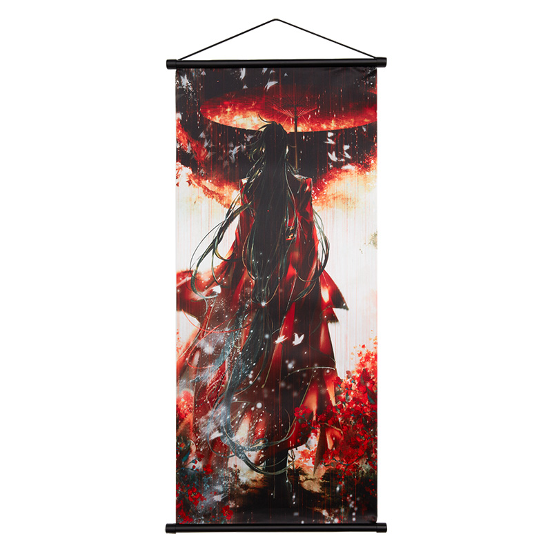 Flower Citysouth Diffuse agency Genuine   Cartoon Edition 《 Blessing from heaven " periphery Hang a picture poster Thank you Saburo Red umbrella / goods in stock