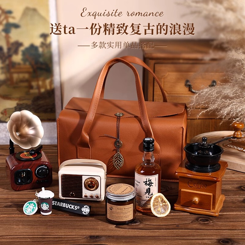 Hand-Ground Coffee Machine, Business Souvenir, Practical High-End Corporate Gift for Employees, Birthday Gift for Friends and Besties