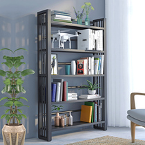 Wrought iron bookshelf living room simple floor custom bay window storage rack library bookcase childrens office net red