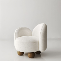 Sendekaya CuddleBerjer Italian style design light extravagant individuality lamb suede cloth art casual single sofa chair