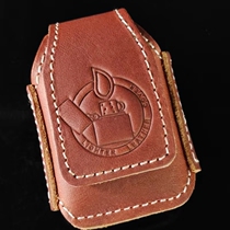Dong Shang Lighter Leather Case Oil Machine Case Handmade Customized Genuine Leather Suitable for ZIP Oil Machine Pressing Design Mens Gift
