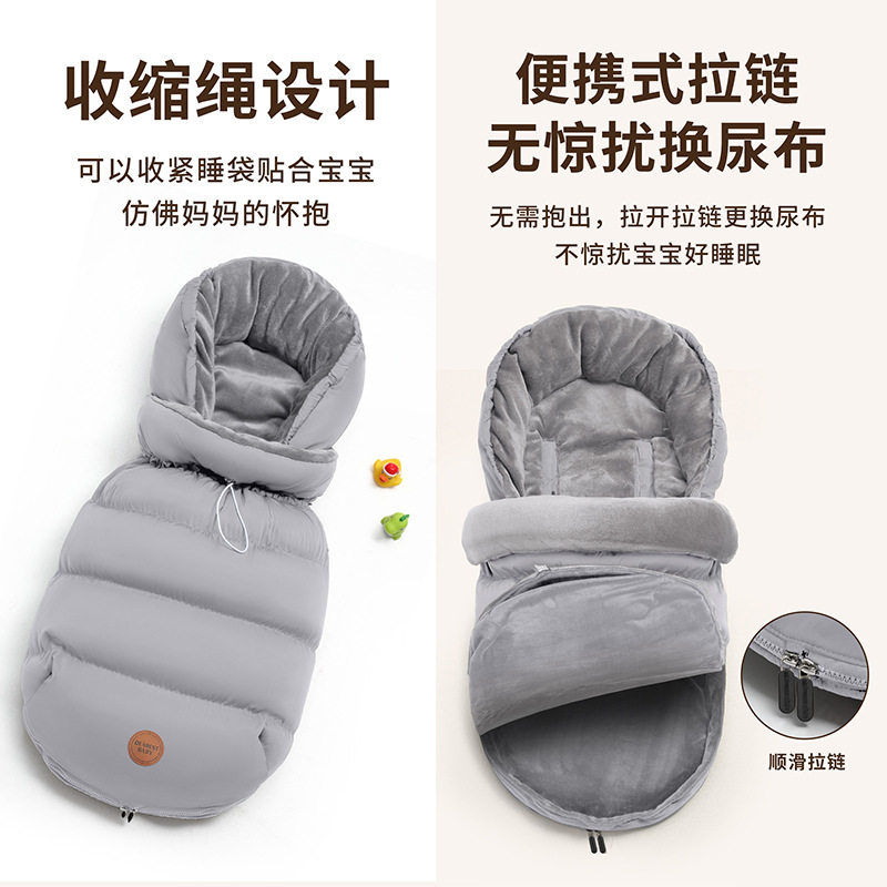 冬季必备!婴儿睡袋羊羔绒加厚保暖抱被,宝宝温暖过冬的秘密武器!-睡袋-淘宝好物网