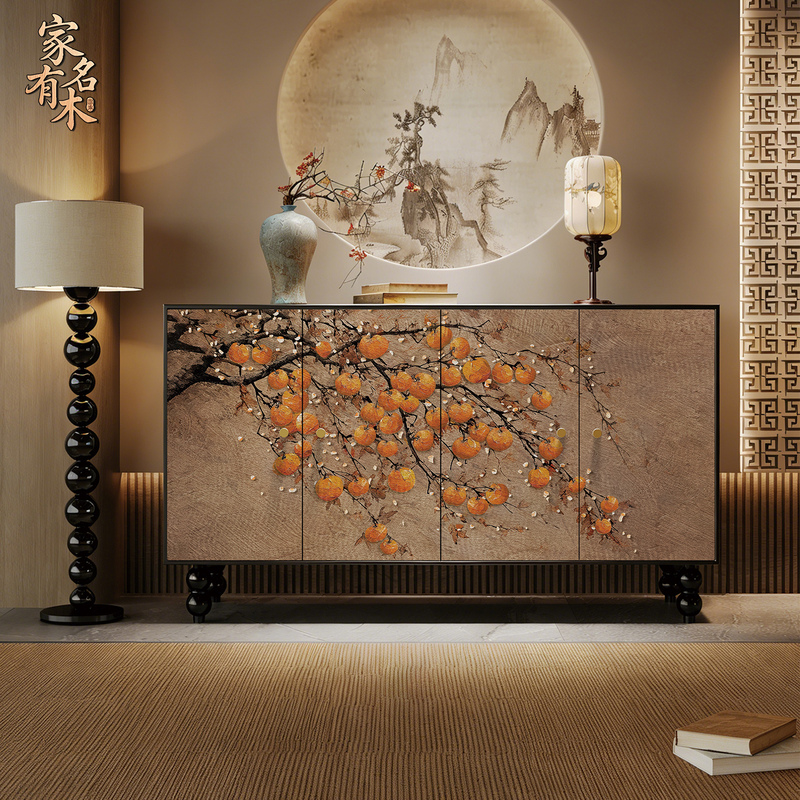 Solid Wood New Chinese Style Sideboard, Vintage Mid-Century Style Painted Cabinet, Entryway Cabinet, Storage Cabinet, Living Room Side Cabinet, Shoe Cabinet Solid Wood New Chinese Style Sideboard, Vintage Mid-Century Style Painted Cabinet, Entryway Cabinet, Storage Cabinet, Living Room Side Cabinet, Shoe Cabinet