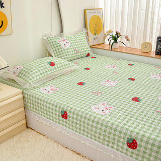 定制榻榻米床盖四季通用纯棉专用床单夹棉绗缝炕单花边防滑大炕盖