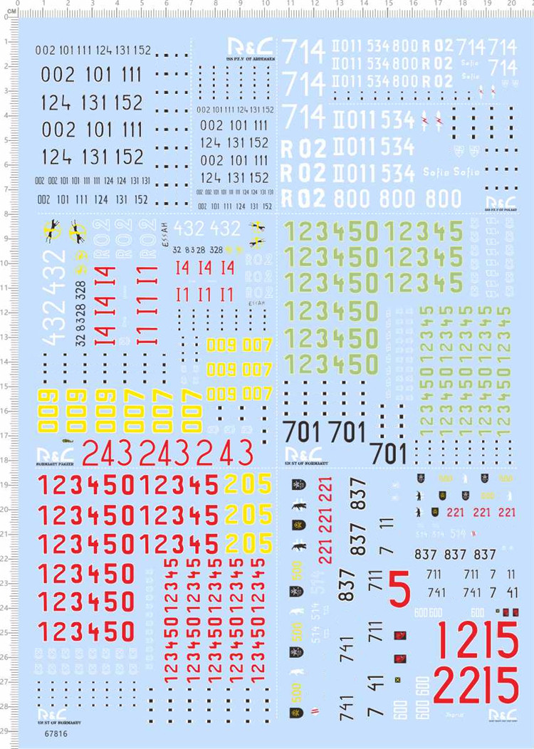 Military Model 1:72 Tiger Tiger-style tank armored vehicle special water sticker (67816)