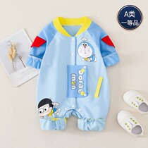 Male Baby Conjoined Clothes Spring Autumn Khala-clad Woman Baby Autumn Dress Climbing Clothes Out of Korean version New clothes Fall Chaumen