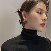 Korean earrings advanced temperament sterling silver retro harbor style earrings light luxury exquisite special niche design sense ear ornaments