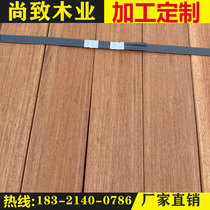 Pineapple grid anticorrosive wood floor outdoor solid wood column Plank Road garden pavilion corridor Willow eucalyptus armrest material