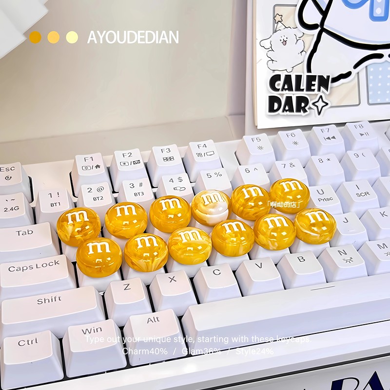 Nail Art Keyboard Keycap DIY Stickers for Long Nails, Typing Aid, Gaming Accessory, Wearable