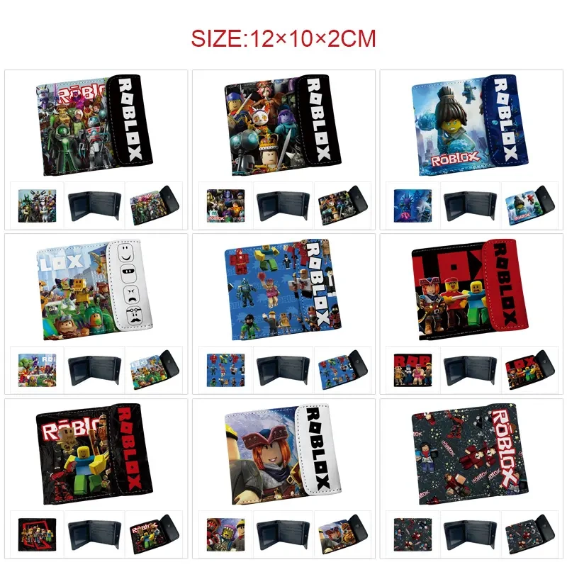 New Product: Roblox Game Merchandise, Full-Color Snap-Button Pu Leather Short Wallet, Bi-Fold Student Coin Purse