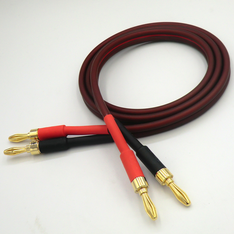 Speaker line fever-grade main and sub-speaker audio line banana double-head speaker connection line surround pure copper audio line