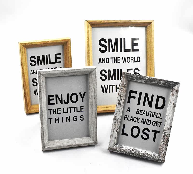 (produced by Hezhai) solid wood photo frame simple creative decoration table living room bedroom photo album frame