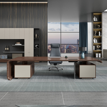 St Aud Walnut Desk Light Wooden Boss Table President Table General Manager Large Banquet Modern