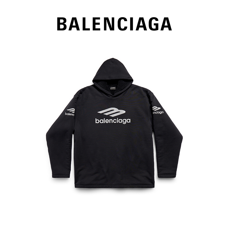 BALenciaga Paris Shijia 24 springtime SKIWEAR-3B SPORTS ICON men's even cap sweatshirt-Taobao