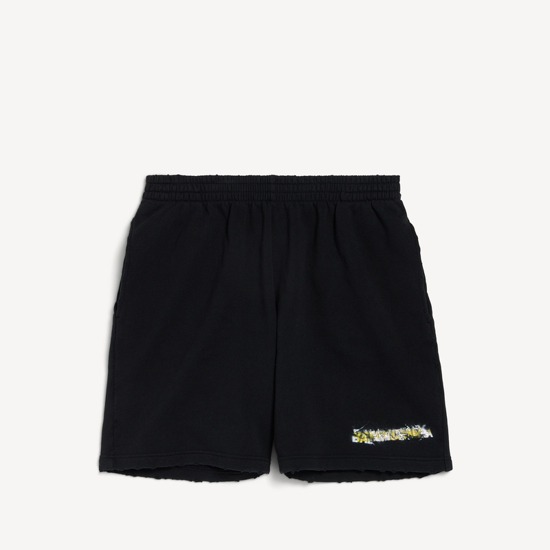 Balenciaga Messy Spray Loose-Fit Shorts