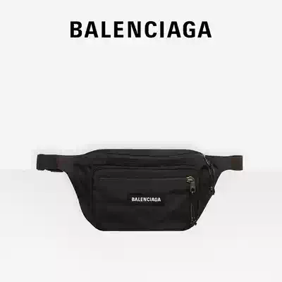 BALENCIAGA BALENCIAGA EXPLORER MEN'S BLACK NYLON CASUAL FASHION FANNY PACK