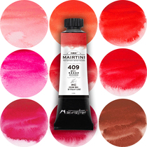 Martini mairtini master class red watercolor pigment single tubular pigment high diffusion fine grinding 15ml paste