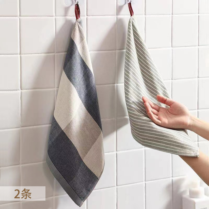 Double-Sided Hanging Kitchen Towel, Absorbent, Quick-Drying, Soft, Special Towel for Kitchen and Bathroom Use