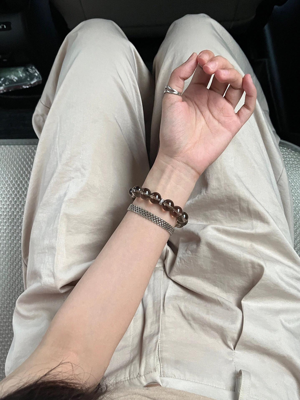 [Ice Tea American Style] Natural Citrine Bracelet Crystal Tea Asai Niche Fashionable Bracelet Gift for Girlfriend