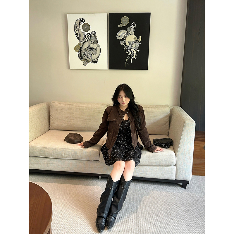 Missy-Style Retro Casual Slightly Chubby Girl Workwear Short Jacket Women's Loose Jacket Top Autumn Missy-Style Retro Casual Slightly Chubby Girl Workwear Short Jacket Women's Loose Jacket Top Autumn