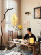 Song Dynasty Aesthetics, Oriental Zen Style, Song Dynasty Charm, Bamboo Standing Lantern, Floor Lamp, Arched Floor Lamp, Tea Room Auxiliary Atmosphere Lamp