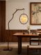 Song-Style Aesthetic Fishing Lantern, Tree Trunk and Branch-Shaped Lantern, Floor Lamp, Bamboo Leaf Print Floor Lamp, Tea Room and Study Room Lamp