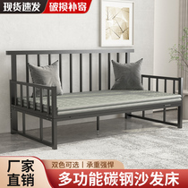 Nordic Iron Sofa Bedroom Small-size Living Room with Foldable Rental House Simple Iron Bed Sofa Bed