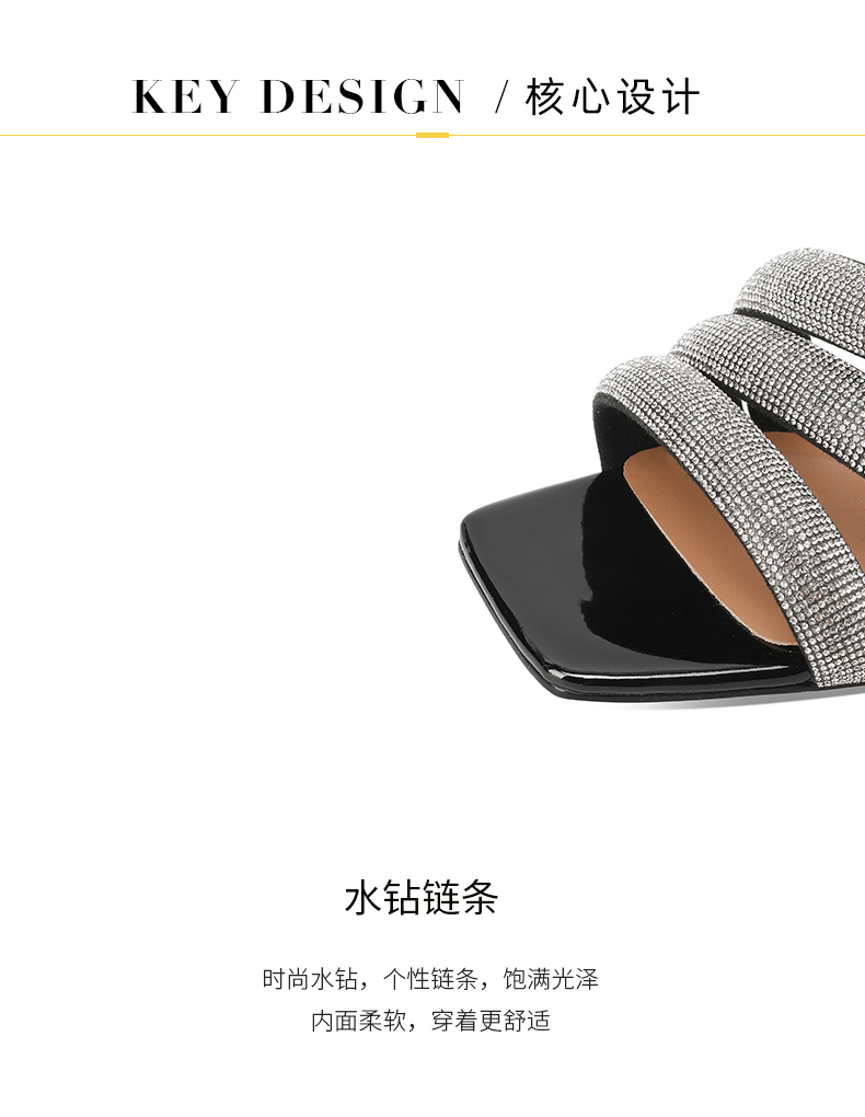 C9049 2850K GIÀY DÉP SANDAL NỮ LEMREFL GẮN ĐÁ GÓT VUÔNG MÙA HÈ GIÀY DÉP NỮ G06 SẢN PHẨM MỚI