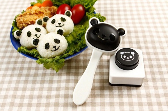 Creative cute sushi panda rice ball mold seaweed clip seaweed embosser DIY mold