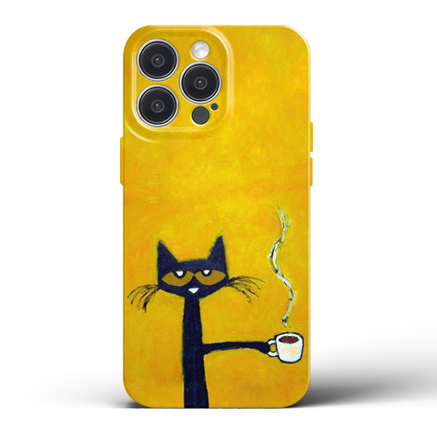 Funny Illustrated Black Cat – Illustration Pro/Plus/Max/Air – 17, 16, 15, 14, 13 iPhone Case