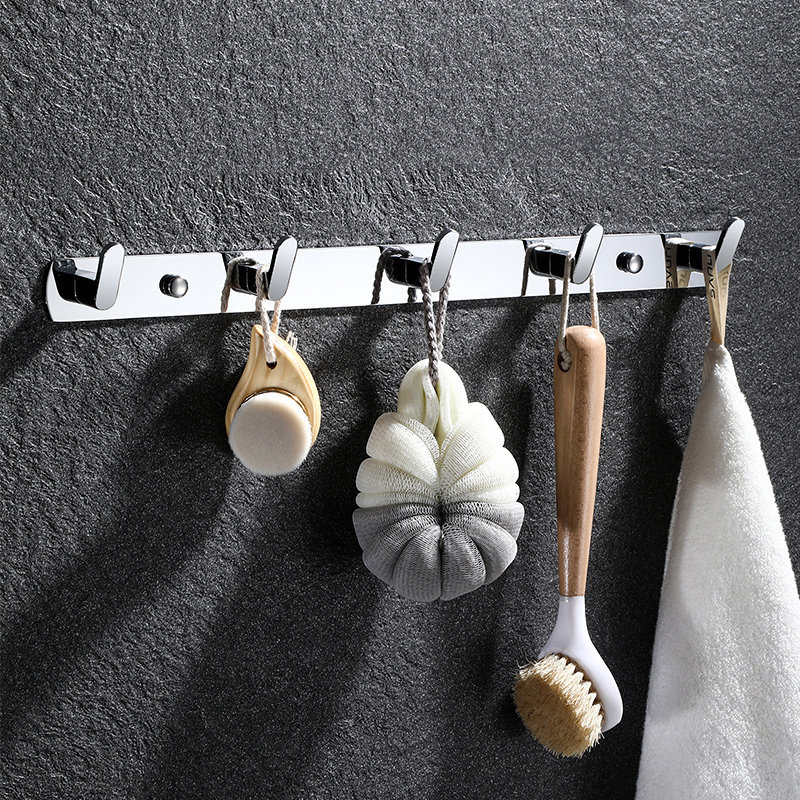 Stainless steel hanging clothes hook in door Xuanguan wall-mounted wall Makeup Room Bathroom Towel Cloths Hook hook Hook Free