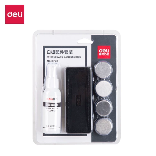 Deli 8728 Доска доски доски, потирая магнитная набор для ногтевой платы чистая вода (набор комбинированных аксессуаров белой доски)