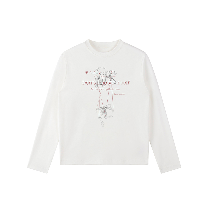 Oooge 26Aw Imported Kangli Print'Control Puppet Long Sleeve' Sorona Regular Fit T-Shirt