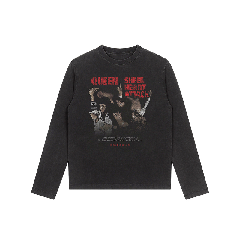 Oooge 26Aw Imported Kangli Print'Queen's Orchestra Long Sleeve' Sorona Regular Fit T-Shirt