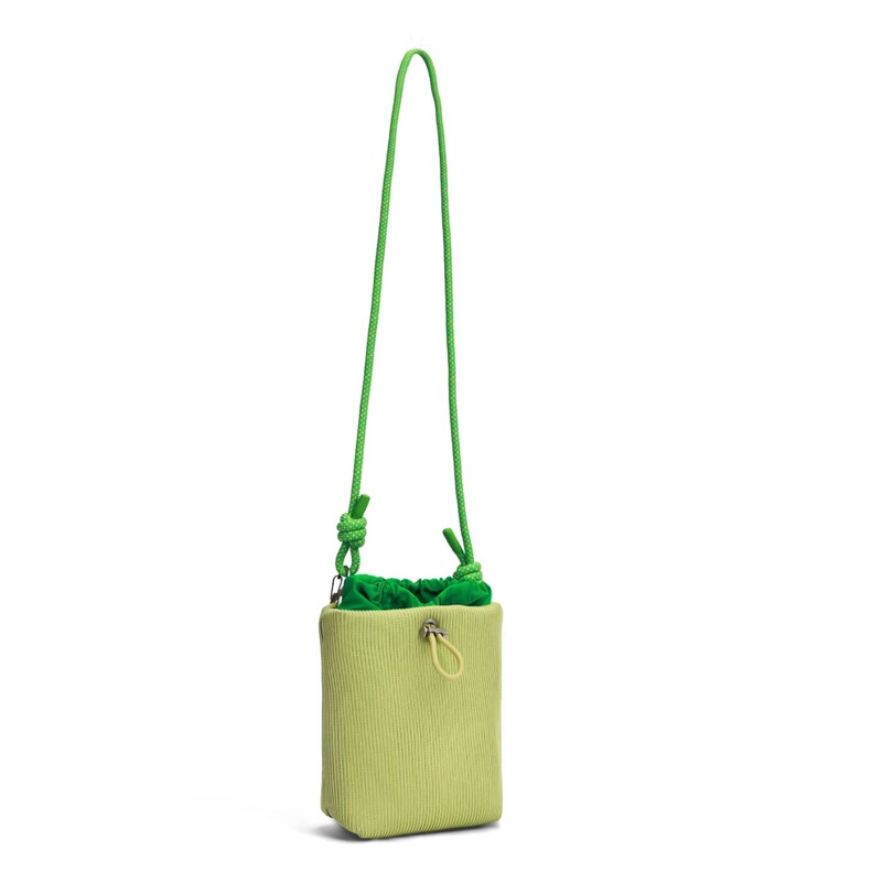 2026 Summer New Cute Rope-Knot Mobile Phone Bag, Contrasting Color Drawstring Bucket Bag, Commuter Small Bag, Crossbody Bag for Shopping