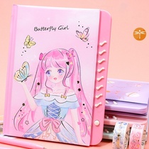 Primary school girl password notebook princess childrens diary cute multifunctional girl cartoon with lock
