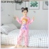 2020 trẻ em Pyjama Womens Fall Set Cô gái mùa xuân mùa thu dài tay bé bé mùa thu mỏng quần áo về nhà. 