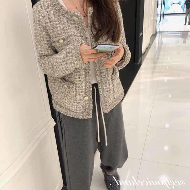 Small fragrant wind coat women 2021 new spring and autumn foreign temperament socialite little fried street Joker short coat