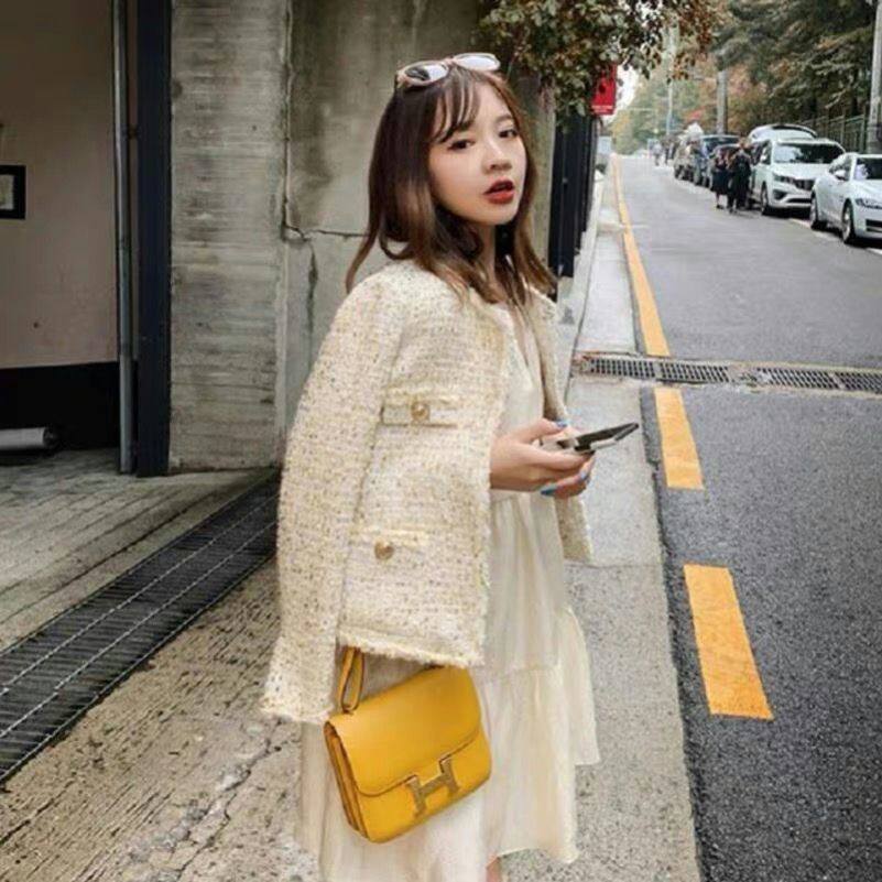 Small fragrant wind coat early autumn chic short coat small spring autumn Joker tide 2021 new women thin