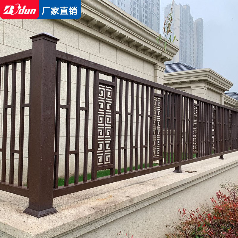 BONNON Chinese Balcony Zinc Steel Fence Anti-rust Iron Fence Outdoor Fence Modern Villa Yard Fence