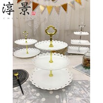 Fruit plate Nordic style modern small exquisite candy plate front table melon seed plate living room household cake plate