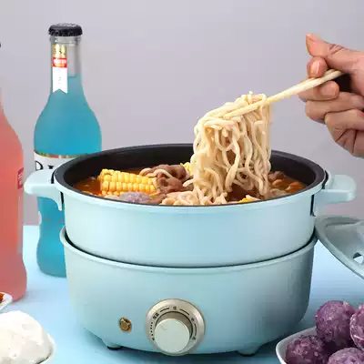 Small one-person food multi-function pot two-piece student dormitory single hot pot small power cooking pot electric cooker