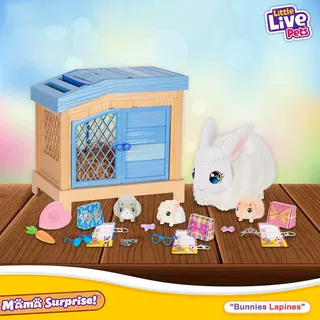 🌟 真实陪伴，快乐成长- little live Pets仿真宠物兔子妈妈宝宝玩具