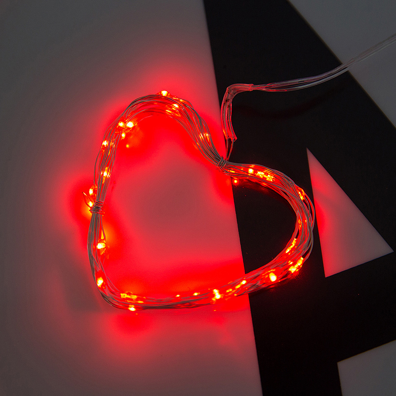 Red Copper Wire Lights Led Small Colorful Lights Flashing String Lights Starry Sky Lights Birthday Atmosphere Lights Flower Bouquet Decoration