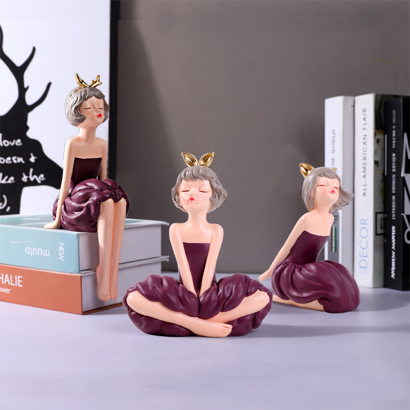 Creative Nordic light luxury decoration living room modern minimalist TV cabinet home bookcase decoration net red wedding gift